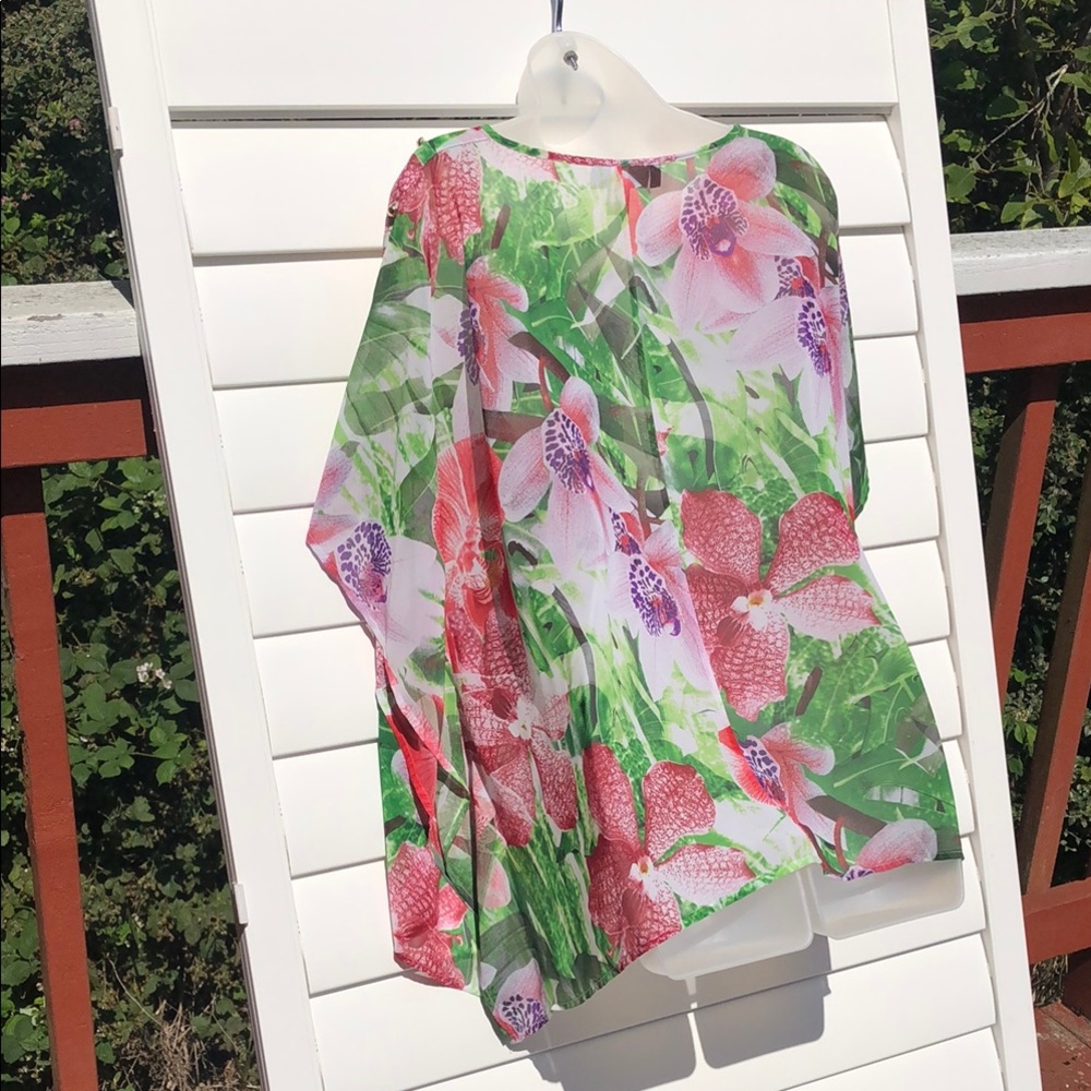 Jennifer Lopez Asymmetrical Dolman Sleeve Swim Coverup - Picture 9 of 10